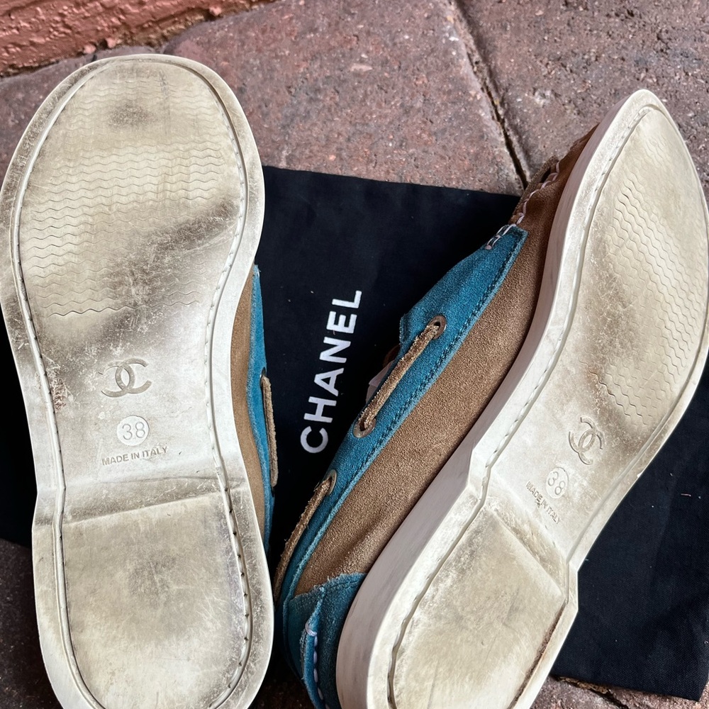 Chanel Loafers suede two tone size 7.5 - Picture 7 of 7